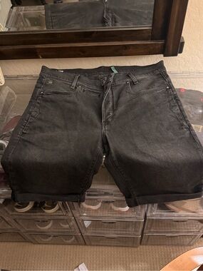 G-Star Black Men's Denim Jean Shorts